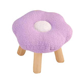 Floral Foot Rest Stool – Colorful Upholstered Pouf Ottoman Bench, Small Padded Stool for Living Room, Shoe-Changing or Decorative Use