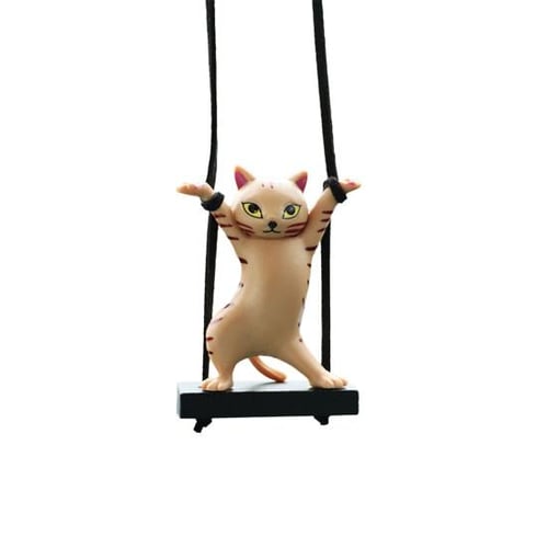 Generic Car Cat Pendant – Cute Rearview Mirror Hanging Ornament for Cars, Tables, and Restaurants