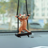 Generic Car Cat Pendant – Cute Rearview Mirror Hanging Ornament for Cars, Tables, and Restaurants