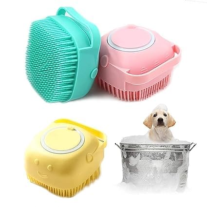 Pet Dog Grooming Brush – Pet Bath Shampoo Brush for Gentle Cleaning & Shedding Control