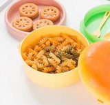 Burger-Shaped Lunch Box for Kids – 3-Layer ABS Plastic Tiffin with 2 Spoons, Ideal for School, Picnics, and Snacks