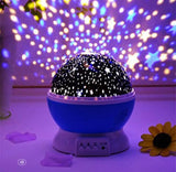 Star Master 360° Rotating Moon Night Light Projector – Multi-Color Lamp with USB Cable for Kids’ Room, Plastic Build
