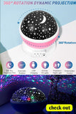 Star Master 360° Rotating Moon Night Light Projector – Multi-Color Lamp with USB Cable for Kids’ Room, Plastic Build