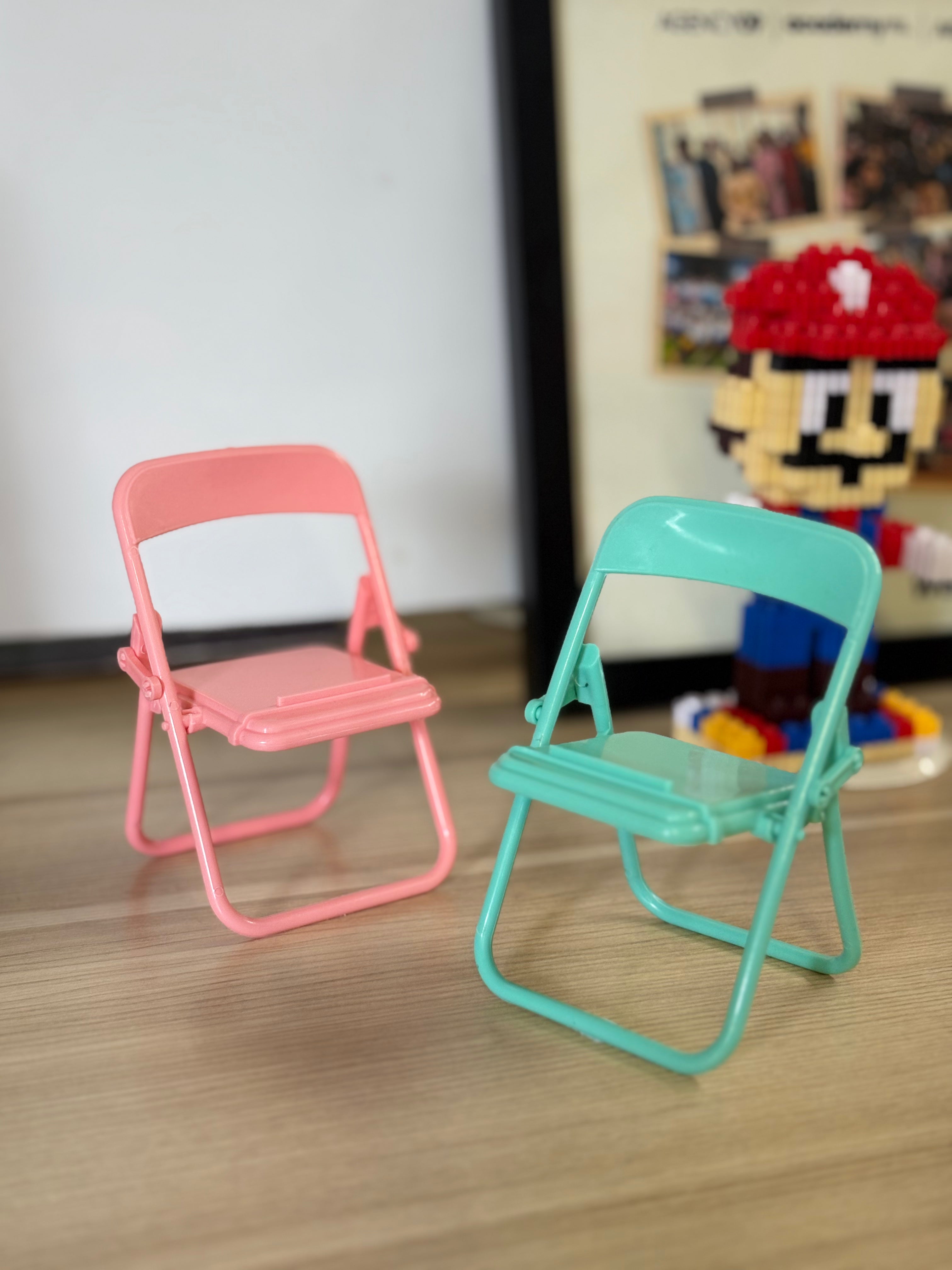Plastic 4 Pieces - Miniature Foldable Chair Set, Miniature Kitchen Set, Miniature Cooking Set for Kids