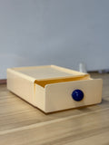 White Tabletop Storage Box – Multi-Purpose Jewelry Case & Desk Organizer for Cosmetics, School, or Office Use