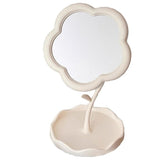 Sunflower Shaped Makeup Mirror-Student Desktop Flower Beauty Makeup Mirror Girl Dressing Table Hanging Jewelry Princess Mirror