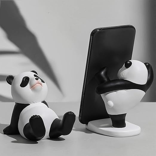Cute Panda Cell Phone Stand – Adjustable Animal Desk Accessory for iPhone, iPad & Smartphones