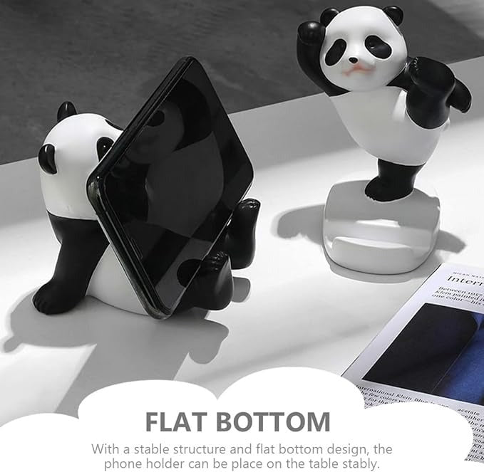 Cute Panda Cell Phone Stand – Adjustable Animal Desk Accessory for iPhone, iPad & Smartphones
