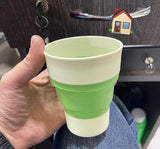 Silicone Folding Coffee Cup – 250ml Leak-Proof Collapsible Travel Mug