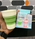 Silicone Folding Coffee Cup – 250ml Leak-Proof Collapsible Travel Mug