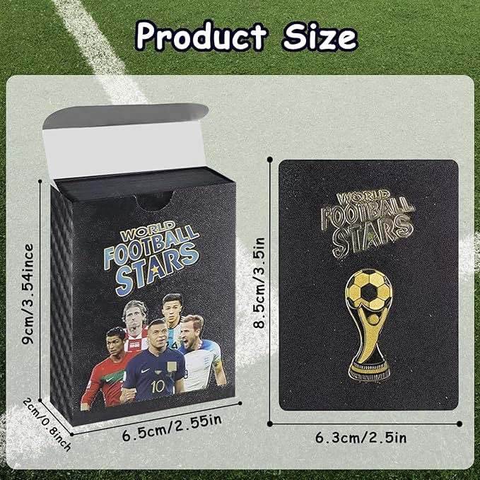 Ainvliya 55PCS Football Cards 2023/24 – Premium PVC Collectible Trading Card Set for Kids & Fans