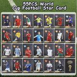 Ainvliya 55PCS Football Cards 2023/24 – Premium PVC Collectible Trading Card Set for Kids & Fans