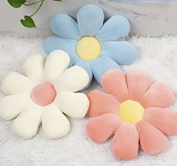 Daisy Flower-Shaped Throw Pillow – 29-Inch Funky Floor Cushion for Car, Office Chair, Tatami, or Home Decor