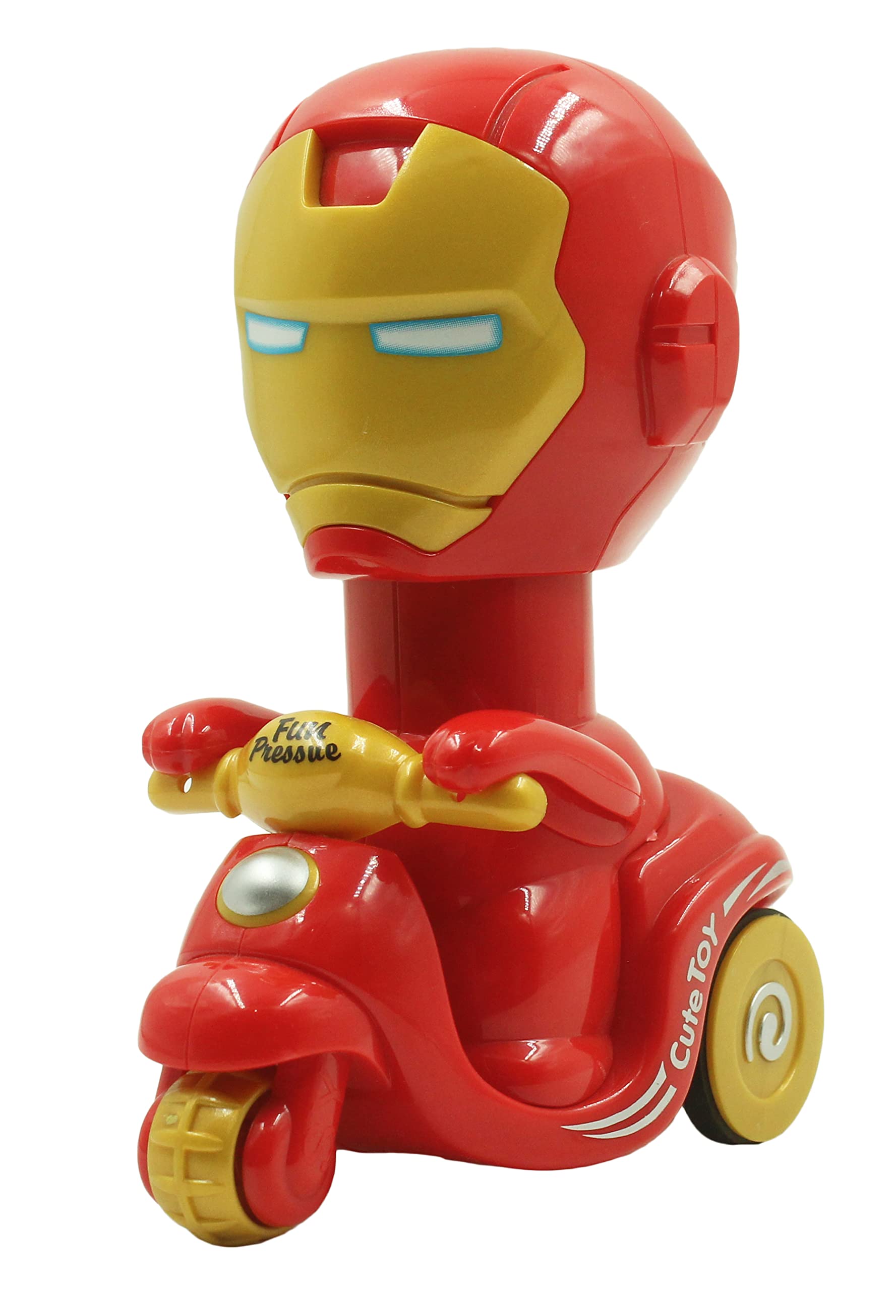 Iron Man Press-and-Go Superhero Toy on Scooter – Action Figure for Kids