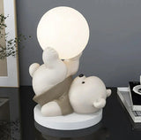 Nordic Modern Acrobatic Bear LED Floor Lamp – Decorative Resin Night Light for Bedroom, Study, Living Room, or Dining Area