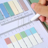 Sticky Notes & Writable Index Tabs – Pack of 2 Colorful Macaron Memo Stickers for Bookmarking, Note-Taking & Office Use (Half Colored + Square Light Color)