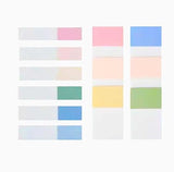 Sticky Notes & Writable Index Tabs – Pack of 2 Colorful Macaron Memo Stickers for Bookmarking, Note-Taking & Office Use (Half Colored + Square Light Color)